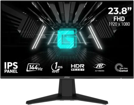 Monitor 24″ MSI G242L E14 LCD/IPS/HDMI/DP/1920X1080/144Hz/1Ms/Freesync/Negro