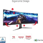 Monitor 49" ASUS Xg49Vq Rog Strix LCD/Curvo/VA/USB/HDMI/DP/3840X1080/144Hz/4Ms/Negro