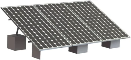 Montaje Para 3 Panel Solar Epcom Powerline Vektor8R3M De 4050Mm/Riel “8”/Para Modulos Con Espesor De 35Mm/Velocidad De Viento Max. 136Km/H/20° A 45°