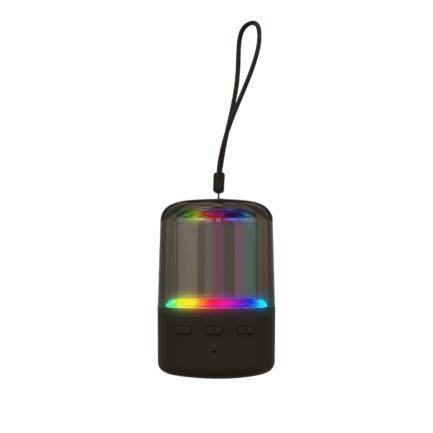Mini Bocina Portatil Inalambrica Nextep Happy Message/Bluetooth/USB-C/Negro/2W/Rgb/Ne-400H