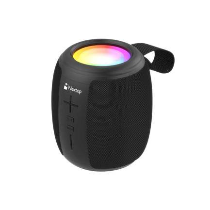 Bocina Portatil Inalambrica Nextep Circle Beat/Bluetooth/USB/Negro/5W/Rgb/Ne-4035