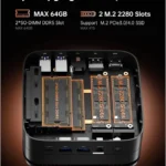 Mini Pc Nipogi E3B/AMD Ryzen 7 7735Hs/DDR5 24Gb RAM/SSD 512Gb/3200Mhz/Win 11 Pro