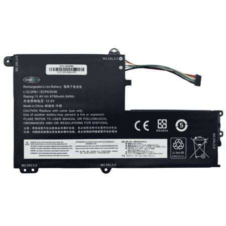 Otil15C3Pb1 Bateria 11.4V 4750Mah Para Lenovo Ideapad 330S 330S-14Ikb 330S-14Ast 330S-15Arr 330S-15Ast 330S-15Ikb L15C3Pb1 L15L3Pb0 Marca Ovaltech -