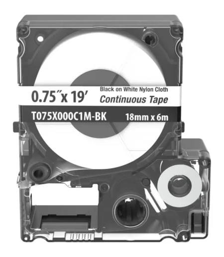 Casete De Etiquetas Continua Panduit T075X000C1M-Bk/Blanco/18Mm X 6M