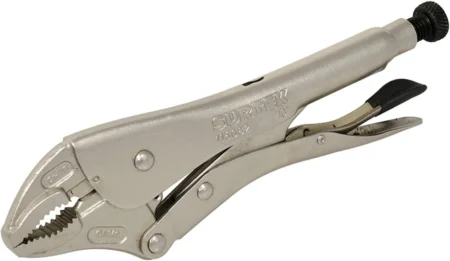 Pinza De Presion Surtek 115082 Con Quijada Curva 10″