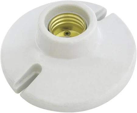 Portalampara Redondo Surtek 136664 De Porcelana/Para Techo 4″/127V