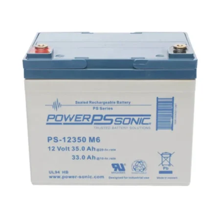 Bateria De Respaldo 12V/35Ah Power Sonic Ps-12350-M6 Con Tecnologias Agm/Vrla/5 Años Vida Util/Terminales M6/Reconocida Ul