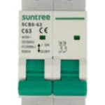 Proteccion Termica 2P/63A Suntree Scb8-63C63/2P Corriente Alterna 400Vca/Para Aplicacion Fotovoltaica/Montaje Riel Din