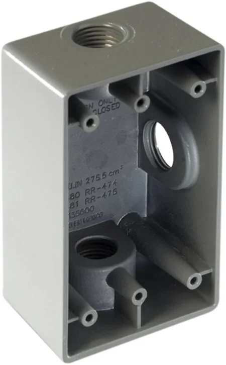 Caja Condulet Fs De 1″ (25.4Mm) Rawelt 01.01.2746 Con Tres Salidasa/A Prueba De Intemperie