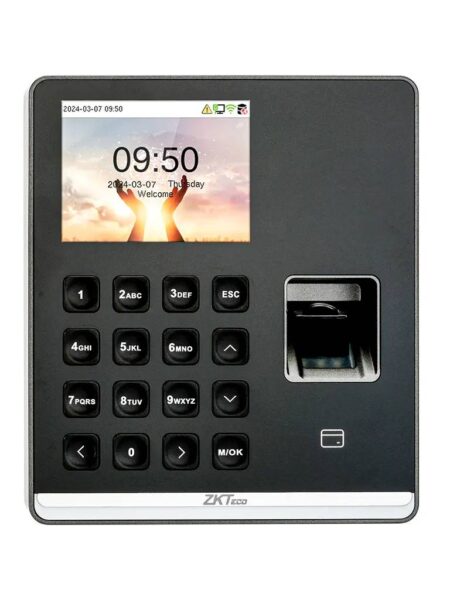 Control De Asistencia Zkteco Sensefp M1 Con Huella Digital Bioid+ (500)/Tarjeta De Proximidad 125 Khz (500)/Contraseña (500)/100,000 Eventos Y Conexion Wi-Fi/Compatible Con Zkbio Zlink