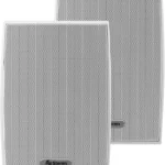 Kit De 2 Bocinas Steren Spk-1100Bl De 2 Vias 600W Pmpo/Tipo Satelital/Uso Interno-Externo/Conectores Push/Blanco