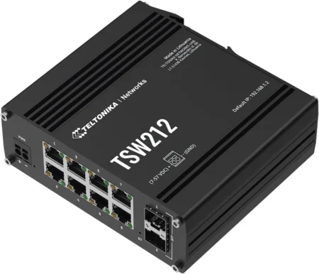 Switch Industrial Teltonika Tsw212 De 8 Puertos Ge/Administrable L2/2 Puertos Sfp/20Gbit/S/8,000 Entrada