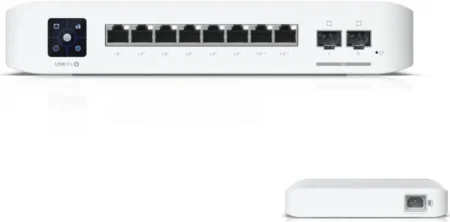 Switch Ubiquiti Unifi Enterprise Usw-Enterprise-8-PoE De 8 Puertos/Administrable/2 Puertos 10G Sfp+/120W/Capa 3
