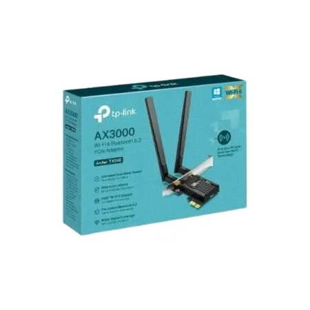 T/Red Inalambrica PCI Express Tp-Link Archer Tx55E, Ax3000, WiFi 6, Bluetooth 5.2, Dual Band 5Ghz 2402 Mbps, 2.4 Ghz 574Mbps