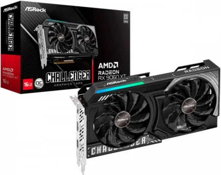 T/Video Asrock Rx9060Xt Cl 16Go AMD Radeon/16Gb Gddr6/PCI-5.0/1X HDMI 2.1/2X Displayport 2.1/128 Bits