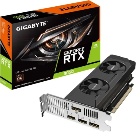 T/Video Gigabyte Gv-N3050Oc-6Gl Geforce Rtx 3050 Oc Low Profile 6G, 6 Gb, Gddr6, 7680X4320 Pix, HDMI, DP (Openbox)
