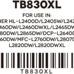 Toner Generico Gold Gt-Tn830Xl Compatible Con Brother/Negro