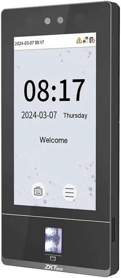 Zkteco Senseface 7A – Acceso Y Asistencia Para 10K Rostros / 10K Huellas / 50K Tarjetas De 125Khz / Tcp/IP / IP65 / Software Gratuito Zkbio Zlink