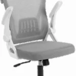 Silla Ejecutiva Acteck Flux Lite Ec313Hr, Blanco-Gris/Hasta 100Kg/De Malla/Reposabrazos Abatibles/AC-943369