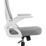 Silla Ejecutiva Acteck Flux Lite Ec313Hr, Blanco-Gris/Hasta 100Kg/De Malla/Reposabrazos Abatibles/AC-943369