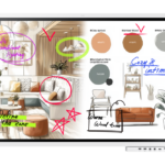 Samsung Flip Pro WM55B Pantalla Interactiva UHD 4K de 55" - 350 nits - Tizen OS - Tactil Multi-Touch - Blanco/Gris