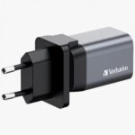 Cargador De Pared Verbatim 32200 De 35W/Gan/1Xusb-C/1Xusb-A/Gris