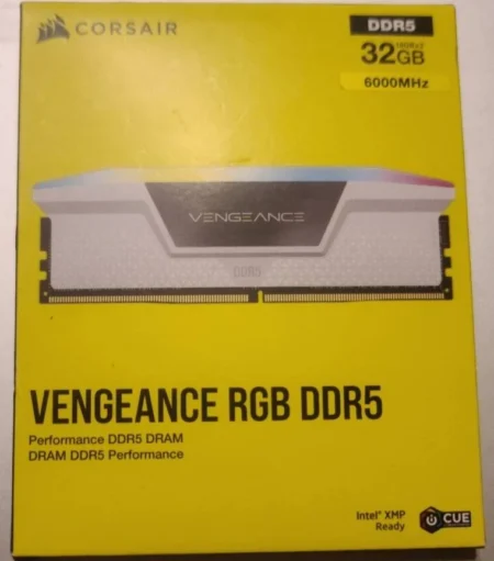 Memoria DDR5 32Gb 6000Mhz Corsair Vengeance (2X16Gb)/Gris/Rgb/Cl38/Dimm/1.35V/Cmh32Gx5M2B6000Z38