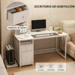 Escritorio Venpara Od120V Para Pc/1 Cajone/1 Puerta/120Cm Profundidad/50Cm Ancho/75Cm Altura/Blanco Mate