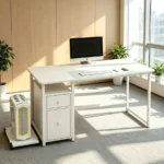 Escritorio Venpara Od120V Para Pc/1 Cajone/1 Puerta/120Cm Profundidad/50Cm Ancho/75Cm Altura/Blanco Mate