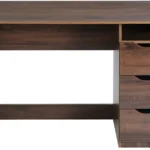 Escritorio De Madera Ferrahome Eschome Para Computadora/Con Cajones/100Cm Largo/40Cm Profudida/75Cm Altura/Beige Madera-Blanco