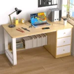 Escritorios Minimalista Generico Escrimdf100 Para Oficina/Con 3 Cajones/100Cm Largo/50Cm Ancho/73.5Cm Alto/Blanco