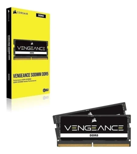 Memoria Sodimm DDR5 24Gb 4800Mhz Corsair Vengeance/Cl40/Negr0/1.1V/Cmsx24Gx5M1A4800C40