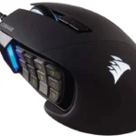 Mouse Inalambrico Gamer Corsair Scimitar Elite 33,000Dpi/RF Wireless/Bluetooth/USB-C/Negro-Amarillo/Ch-9314415-Ww