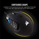Mouse Inalambrico Gamer Corsair Scimitar Elite 33,000Dpi/RF Wireless/Bluetooth/USB-C/Negro-Amarillo/Ch-9314415-Ww