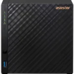 Servidor NAS Asustor As1204T/4 Bahias/1Gb/Realtek Rtd1619B De 1.7Ghz/USB 3.0/SATA/Negro