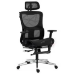 Silla Ejecutiva Acteck Flux Ultra Ec696Hr, Negro/Hasta 120Kg/Malla/Reposapies/AC-943291