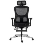 Silla Ejecutiva Acteck Flux Ultra Ec696Hr, Negro/Hasta 120Kg/Malla/Reposapies/AC-943291