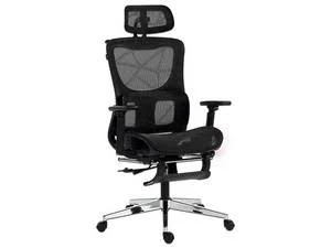 Silla Ejecutiva Acteck Flux Ultra Ec696Hr, Negro/Hasta 120Kg/Malla/Reposapies/AC-943291
