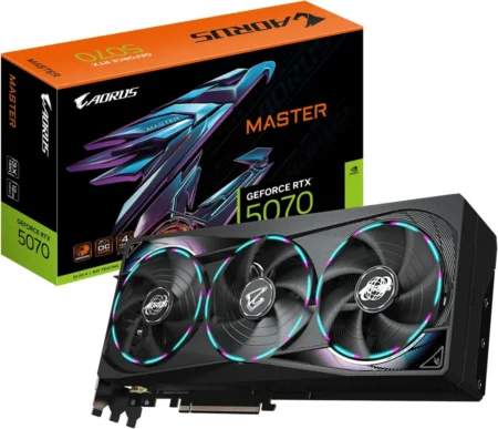 T/Video Gigabyte Gv-N5070Aorus M-12Gd Geforce Rtx 5070 Master/12Gb Gddr7/PCI-E 5.0/HDMI/DP/3Xfan