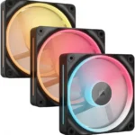 Ventilador Corsair Icue Link Lx120-R Para Gabinete/3X120Mm/Rgb/2400Rpm/Magnetico/Negro/Co-9051050-Ww