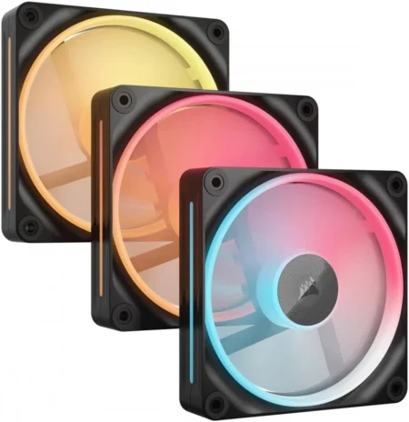 Ventilador Corsair Icue Link Lx120-r Para Gabinete/3x120mm/rgb/2400rpm/magnetico/negro/co-9051050-ww