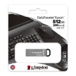 Memoria USB 3.2 512Gb Kingston Dtkn/512Gb Datatraveler Kyson/200Mb/S Lectura/60Mb/S Escritura/Color Plata