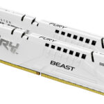 Memoria DDR5 32Gb 5600Mhz Kingston Fury Beast (2X16Gb)/Blanco/Cl36/Xmp/Expo/Kf556C36Bwek2-32